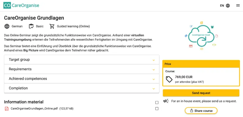 CoreOrganise Grundlagen course