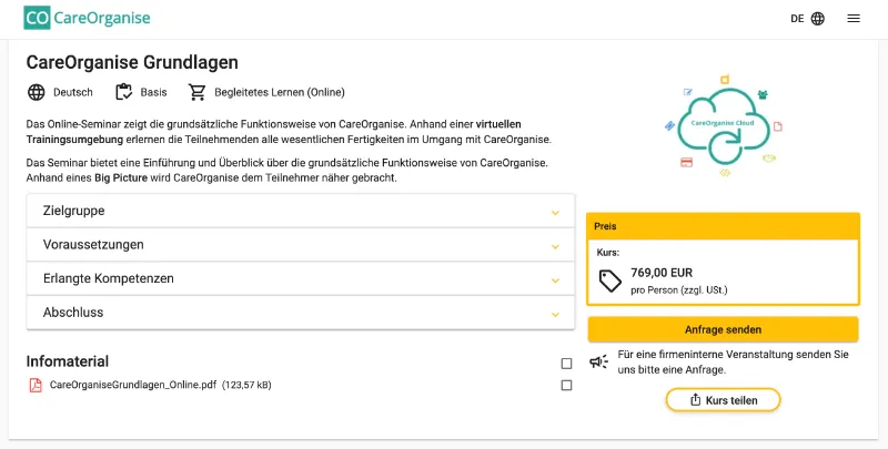 CoreOrganise Grundlagen Kurs